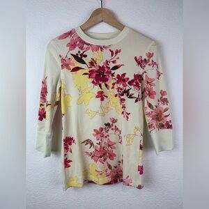 Sundance Thermal Waffle Floral 3/4 Sleeve Top